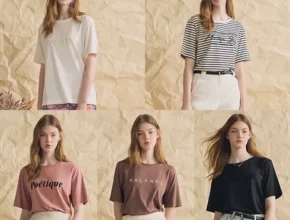 내돈내산 24SS 에스타테 레터링 티블라우스 5종 가격 비교