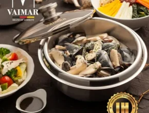 요즘 핫한 바이마르 히든쉐프 IH스텐 통3중 가마솥 2종 유리뚜껑 포함 만족도 최고 제품